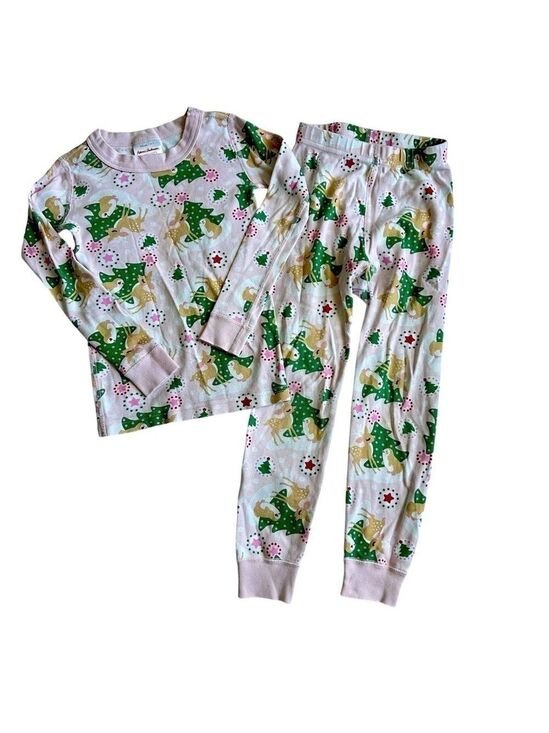 Hanna Andersson Other - Hanna Andersson Organic Pajama Set Holiday Deer Penguin Print Size 110 US 5